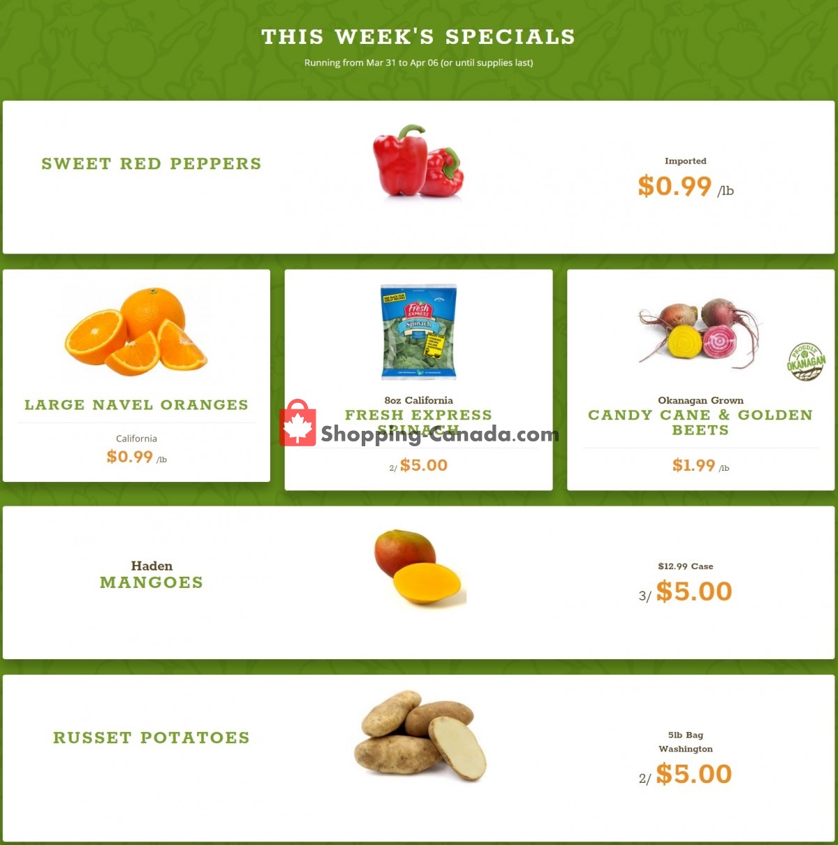 Quality Greens flyer from Wednesday March 31, 2021 to Tuesday April 6, 2021 - page 1