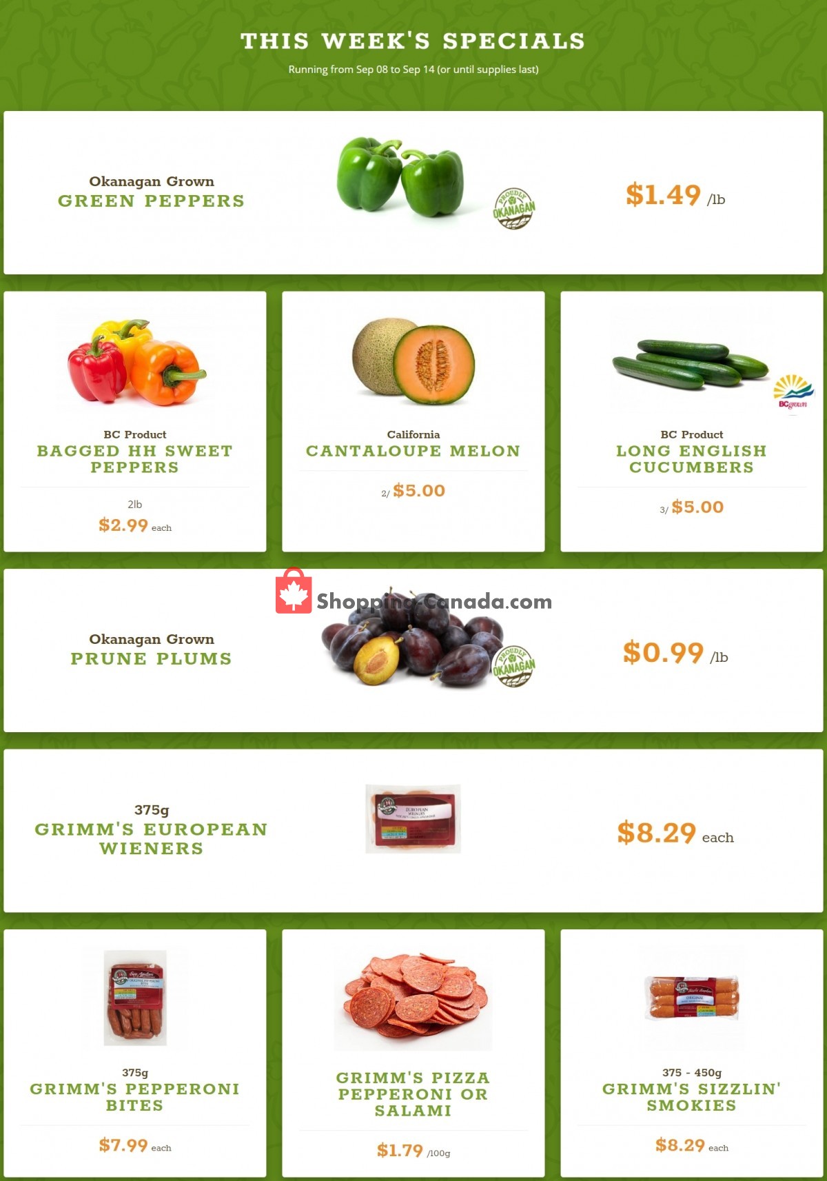Quality Greens flyer from Wednesday September 8, 2021 to Tuesday September 14, 2021 - page 1