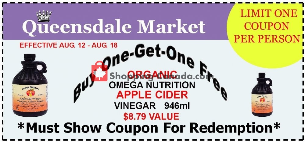 Queensdale Market flyer from Monday August 12, 2019 to Sunday August 18, 2019 - page 1