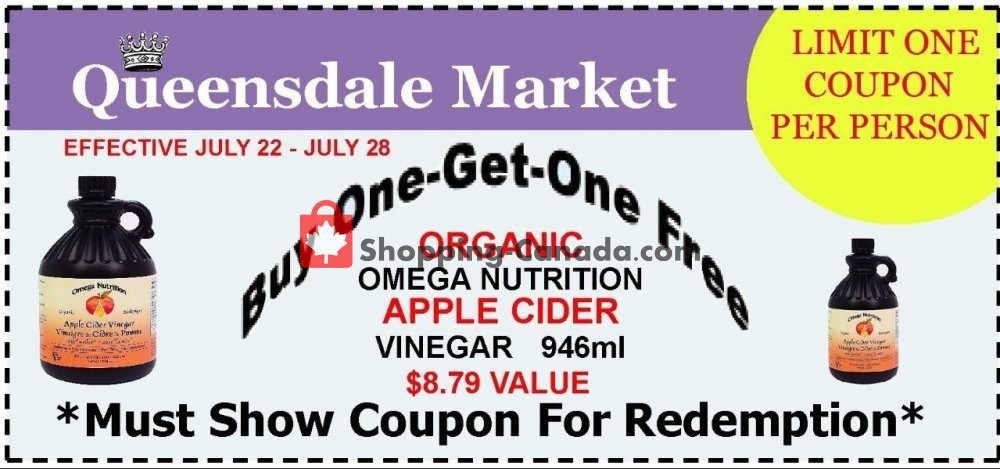 Queensdale Market flyer from Monday July 22, 2019 to Sunday July 28, 2019 - page 1