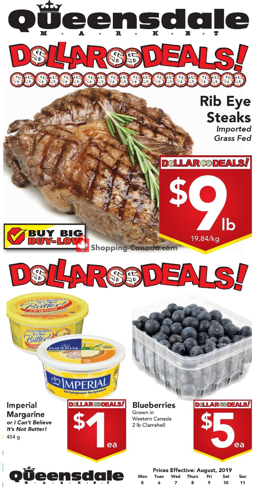 Queensdale Market flyer from Monday August 5, 2019 to Sunday August 11, 2019 - page 1