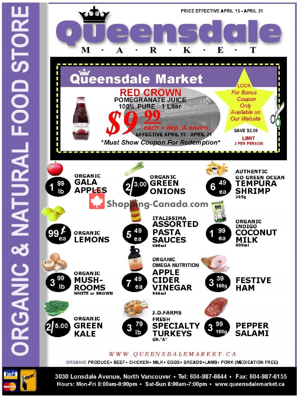 Queensdale Market flyer from Monday April 15, 2019 to Sunday April 21, 2019 - page 1