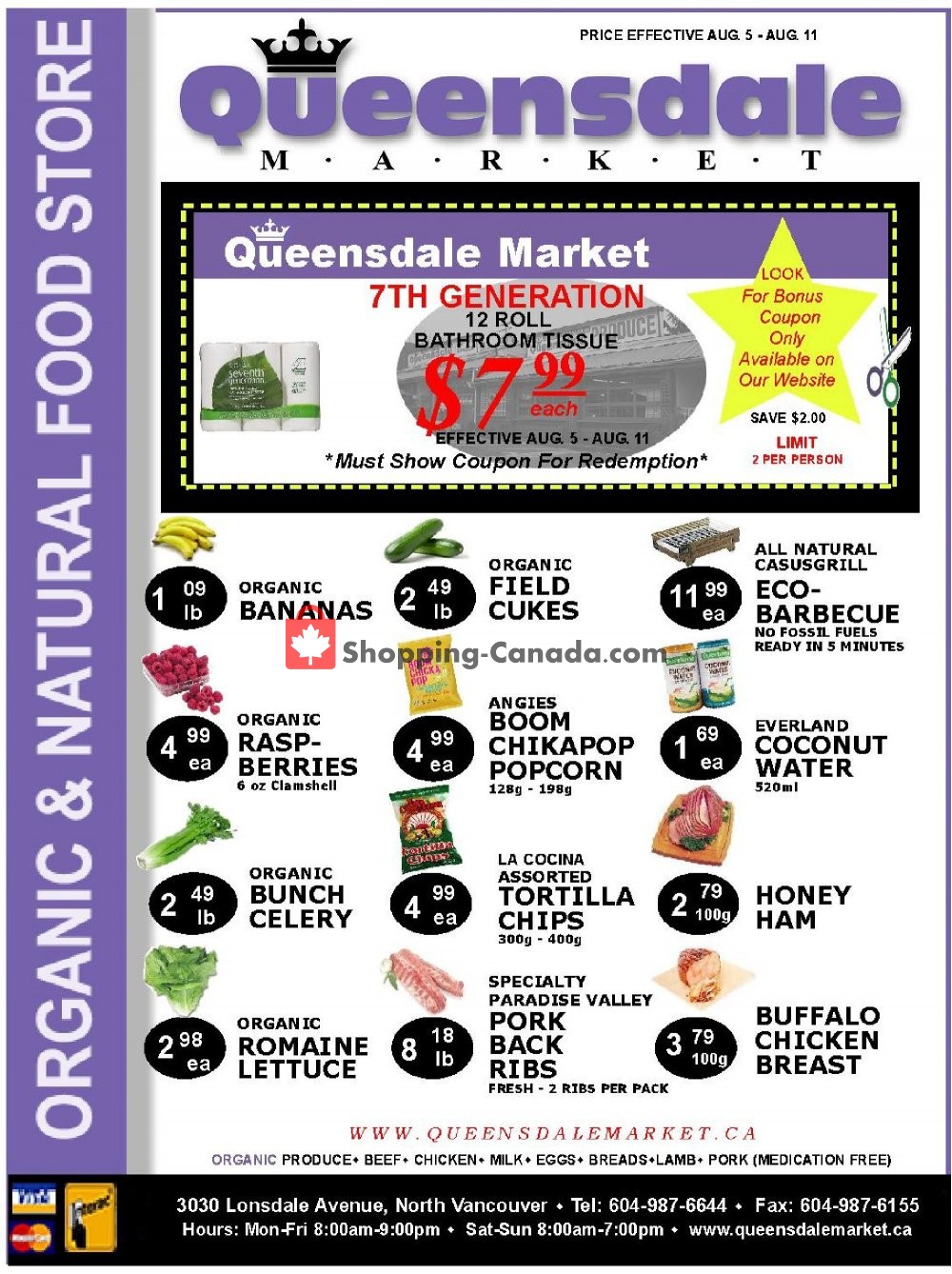 Queensdale Market flyer from Monday August 5, 2019 to Sunday August 11, 2019 - page 1