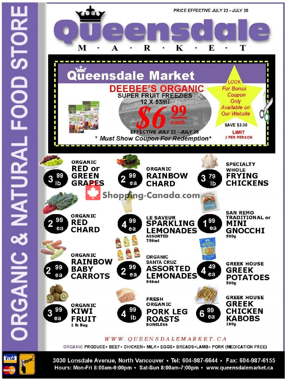 Queensdale Market flyer from Monday July 22, 2019 to Sunday July 28, 2019 - page 1