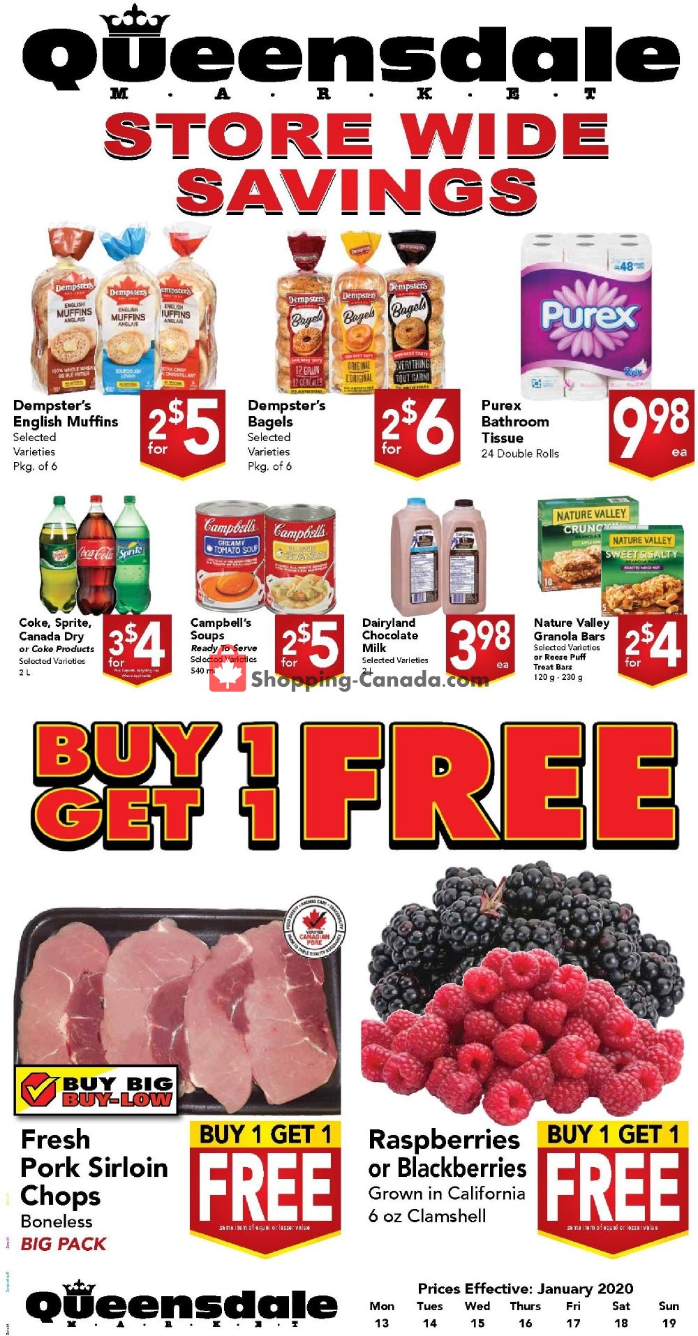 Queensdale Market flyer from Monday January 13, 2020 to Sunday January 19, 2020 - page 1