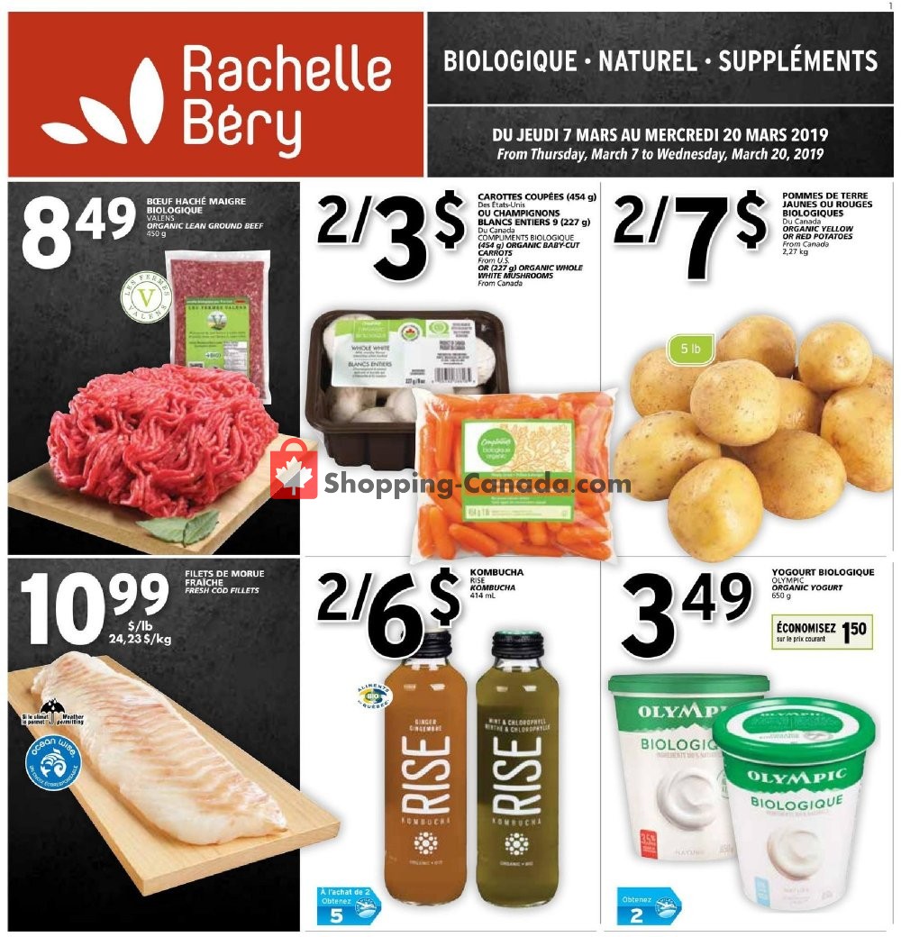 Rachelle Béry flyer from Thursday March 7, 2019 to Wednesday March 20, 2019 - page 1