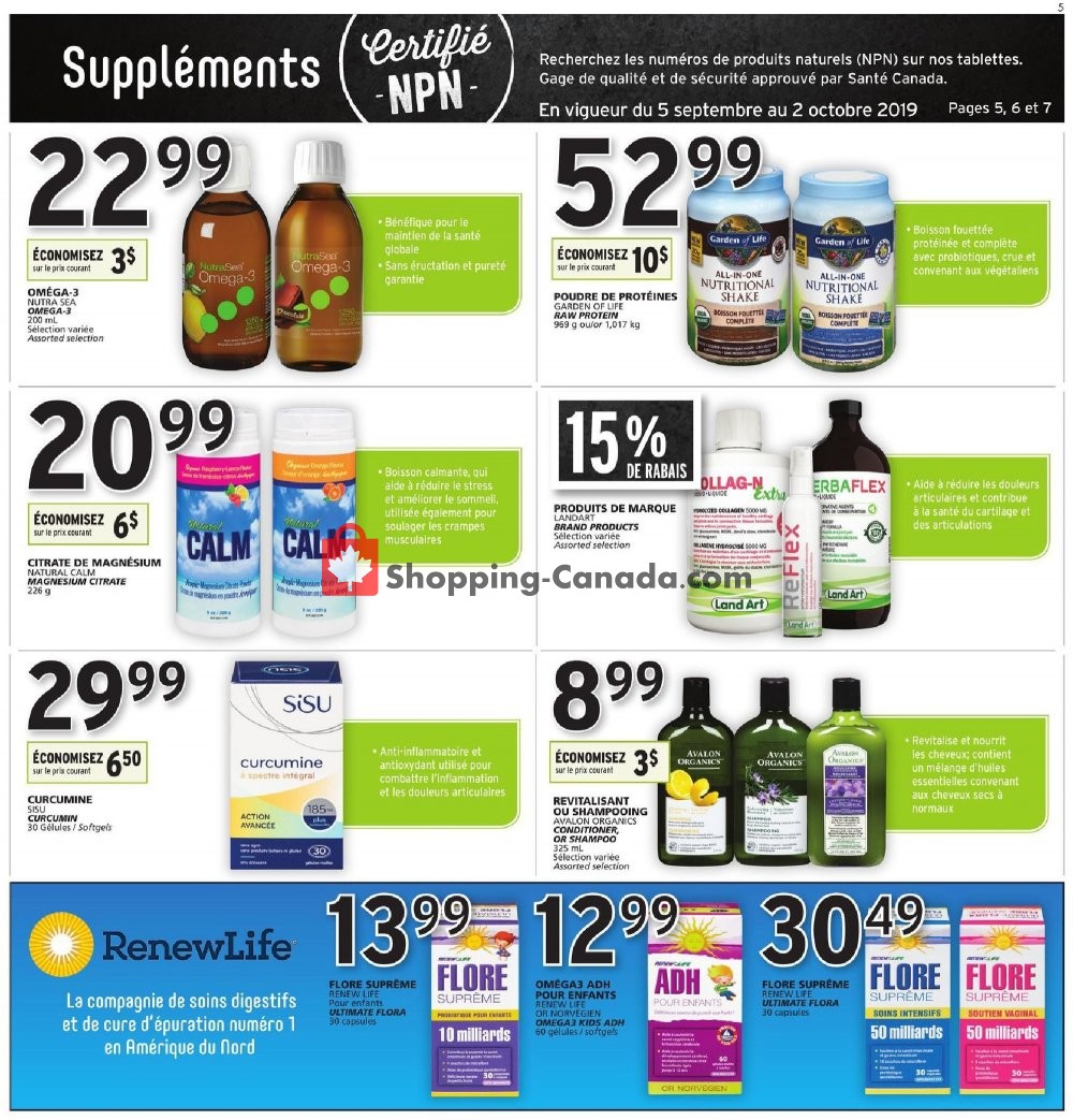 Rachelle Béry flyer from Thursday September 12, 2019 to Wednesday September 18, 2019 - page 5