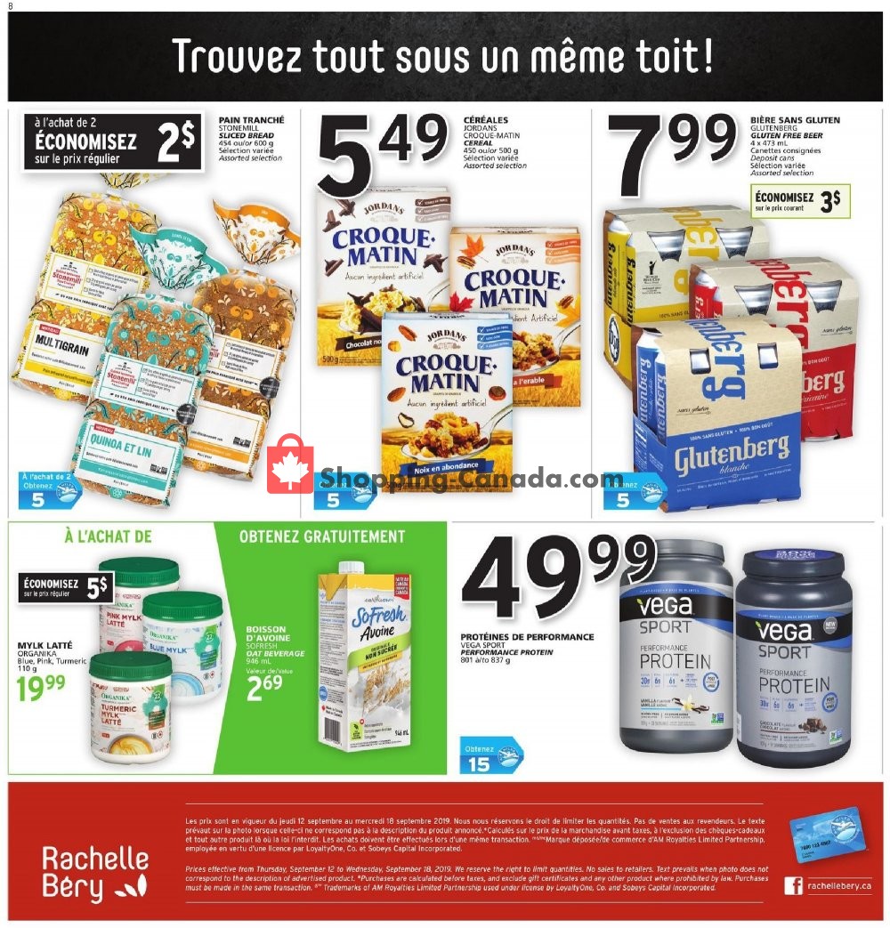 Rachelle Béry flyer from Thursday September 12, 2019 to Wednesday September 18, 2019 - page 8