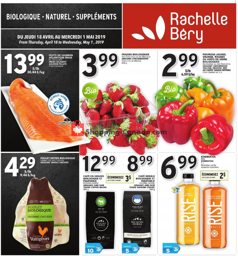Rachelle Béry flyer from Thursday April 18, 2019 to Wednesday May 1, 2019 - page 1