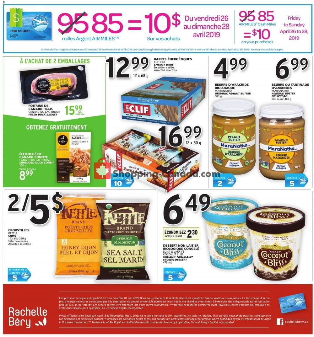 Rachelle Béry flyer from Thursday April 18, 2019 to Wednesday May 1, 2019 - page 8