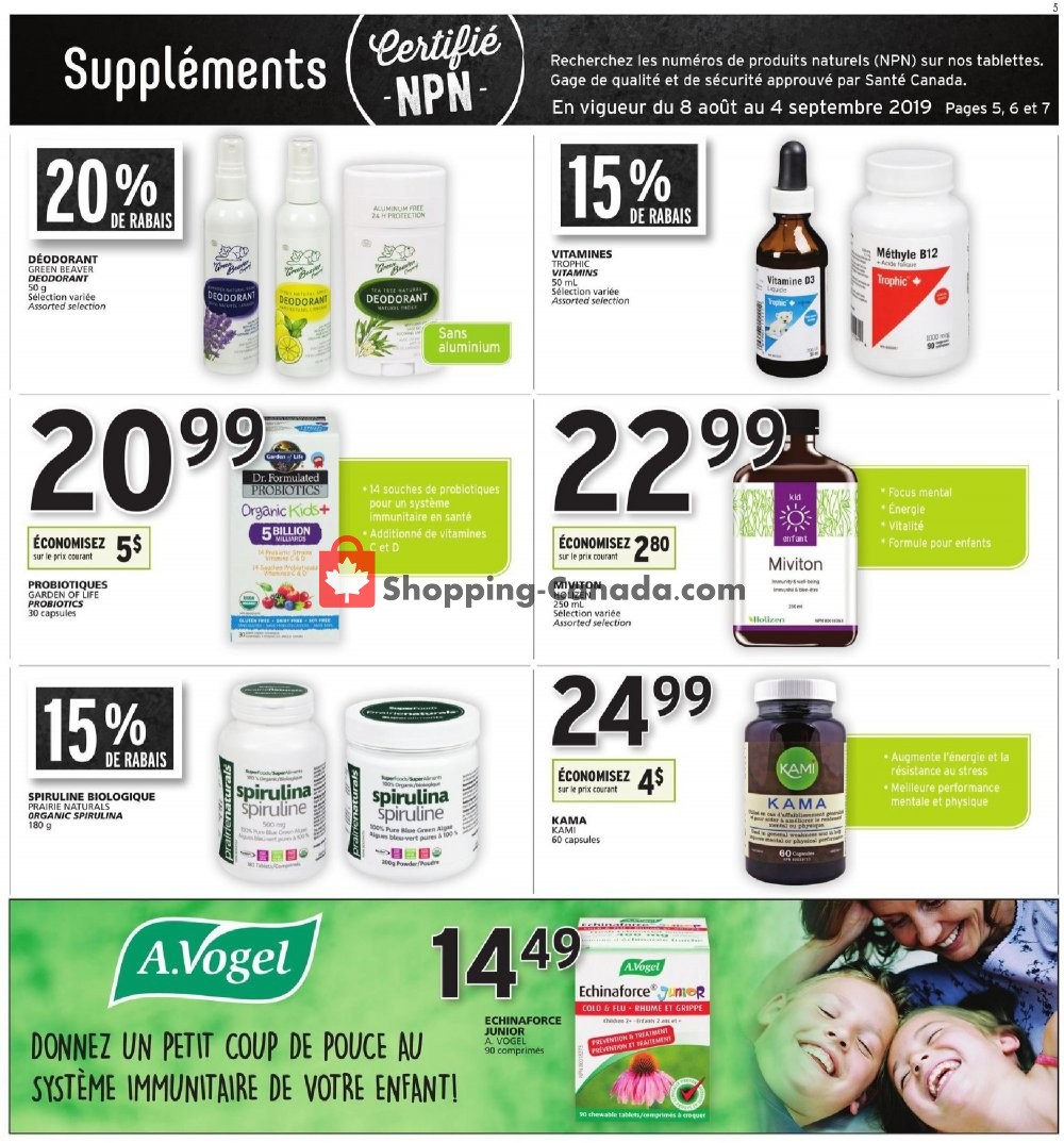 Rachelle Béry flyer from Thursday August 15, 2019 to Wednesday August 21, 2019 - page 5