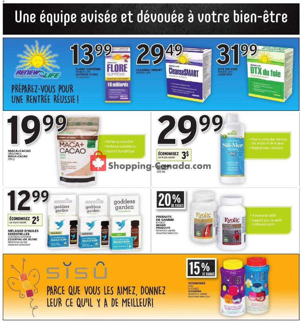 Rachelle Béry flyer from Thursday August 15, 2019 to Wednesday August 21, 2019 - page 6