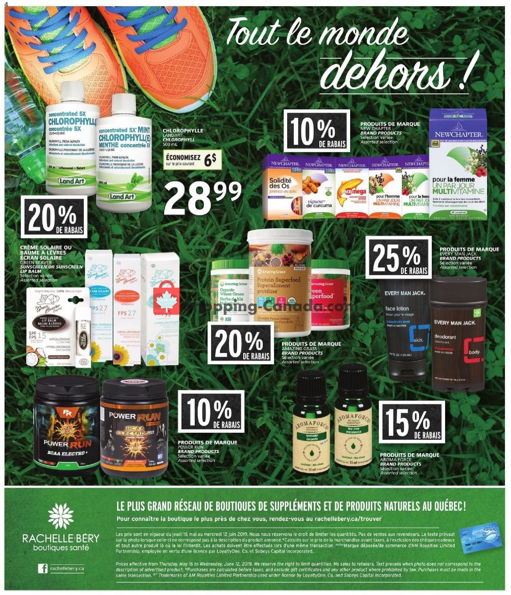 Rachelle Béry flyer from Thursday May 16, 2019 to Wednesday June 12, 2019 - page 4