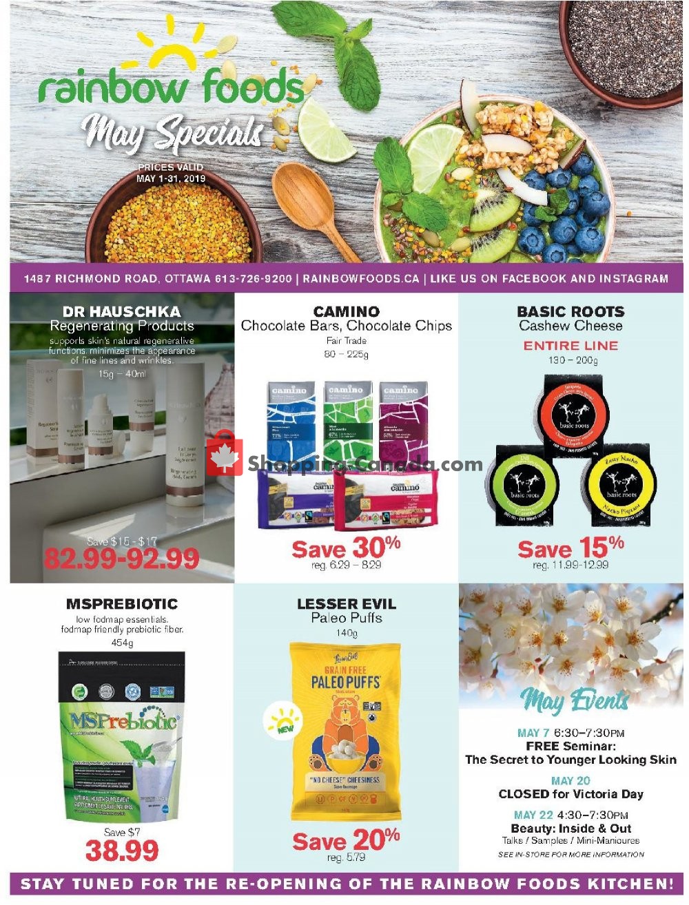 Rainbow Foods flyer from Wednesday May 1, 2019 to Friday May 31, 2019 - page 1