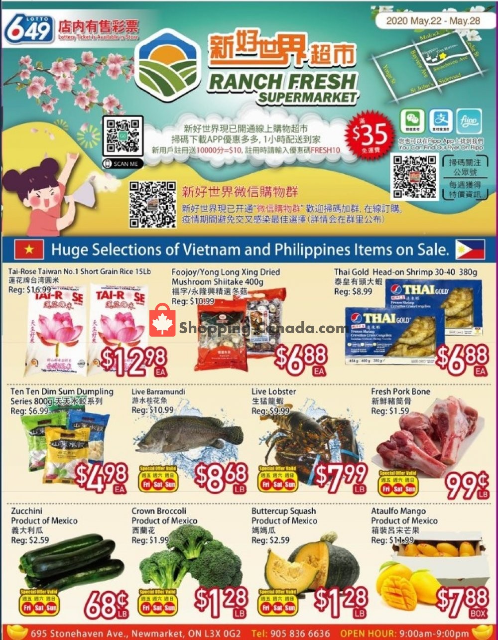 Ranch Fresh Supermarket flyer from Friday May 22, 2020 to Thursday May 28, 2020 - page 1