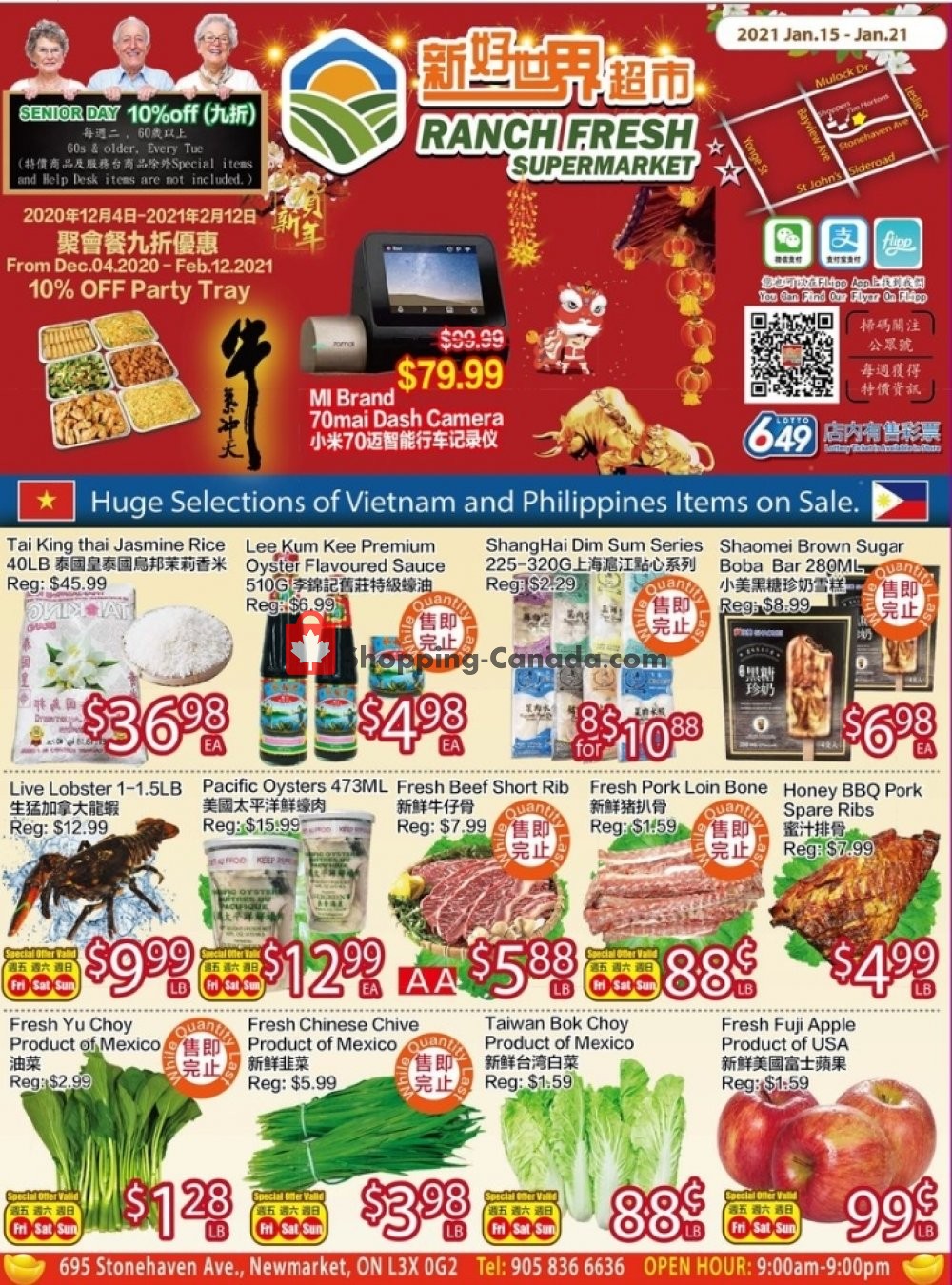 Ranch Fresh Supermarket flyer from Friday January 15, 2021 to Thursday January 21, 2021 - page 1