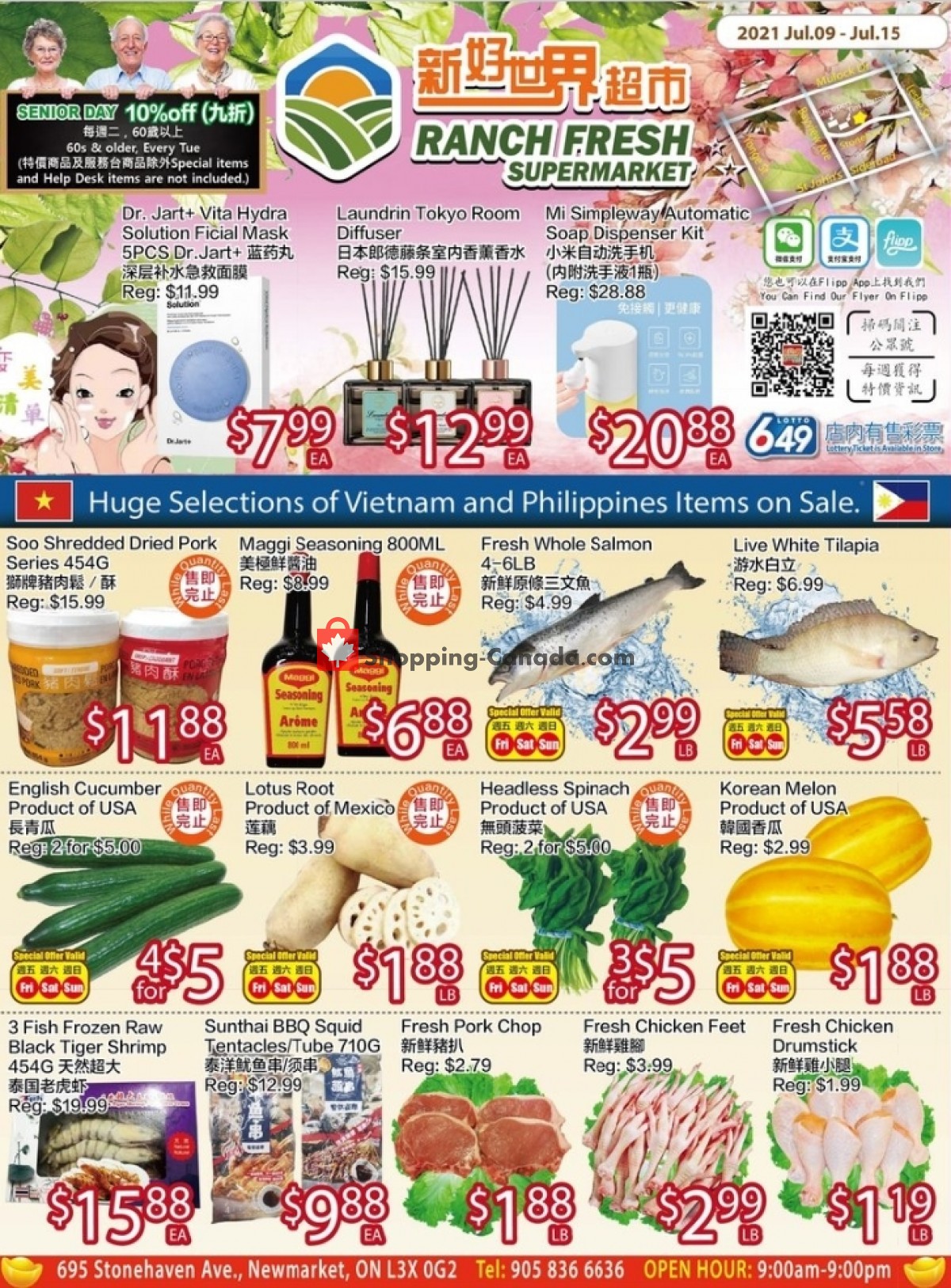 Ranch Fresh Supermarket flyer from Friday July 9, 2021 to Thursday July 15, 2021 - page 1