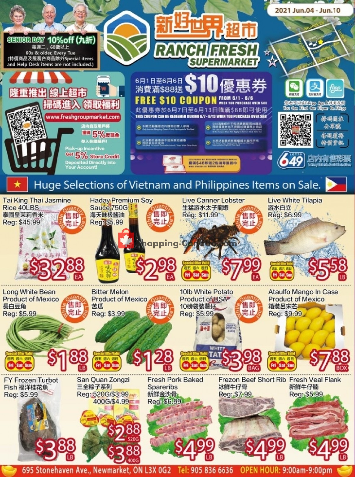 Ranch Fresh Supermarket flyer from Friday June 4, 2021 to Thursday June 10, 2021 - page 1