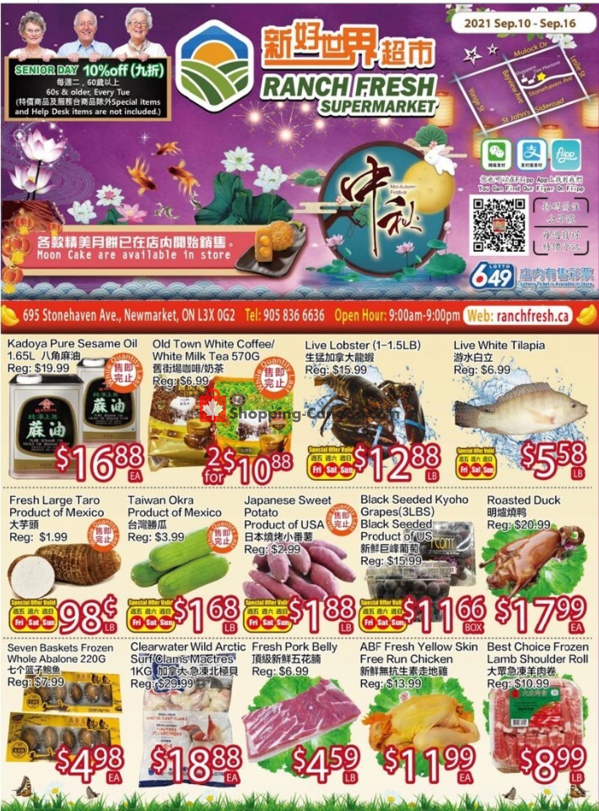 Ranch Fresh Supermarket flyer from Friday September 10, 2021 to Thursday September 16, 2021 - page 1