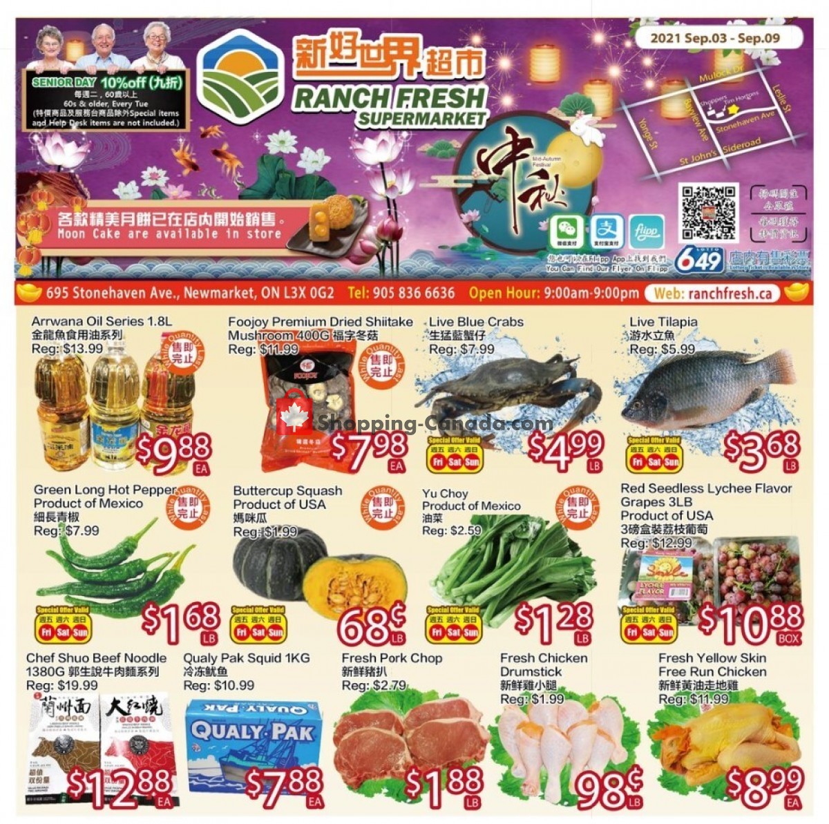 Ranch Fresh Supermarket flyer from Friday September 3, 2021 to Thursday September 9, 2021 - page 1