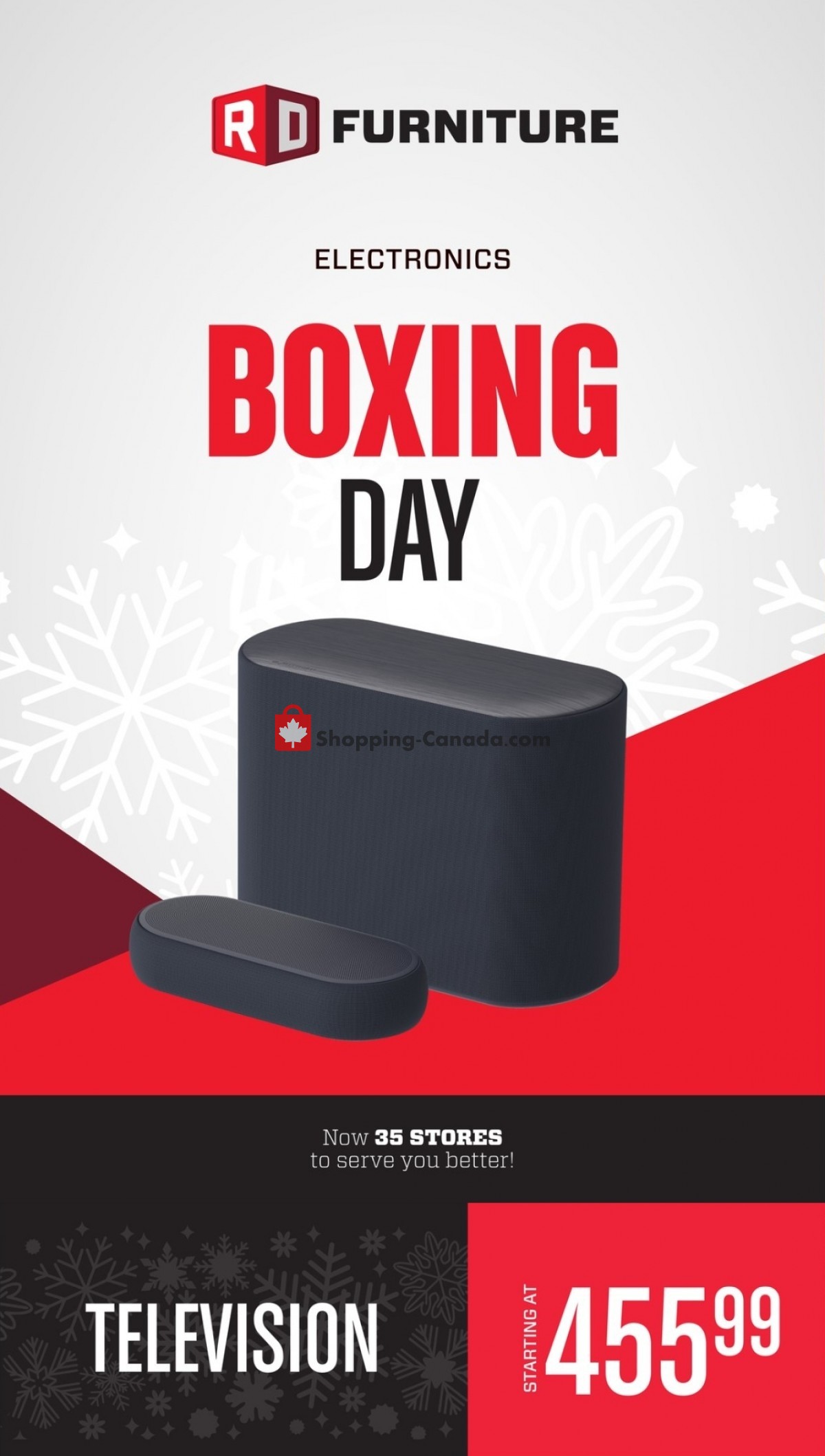 RD Furniture Canada, flyer (Boxing Day) December 23 December 29