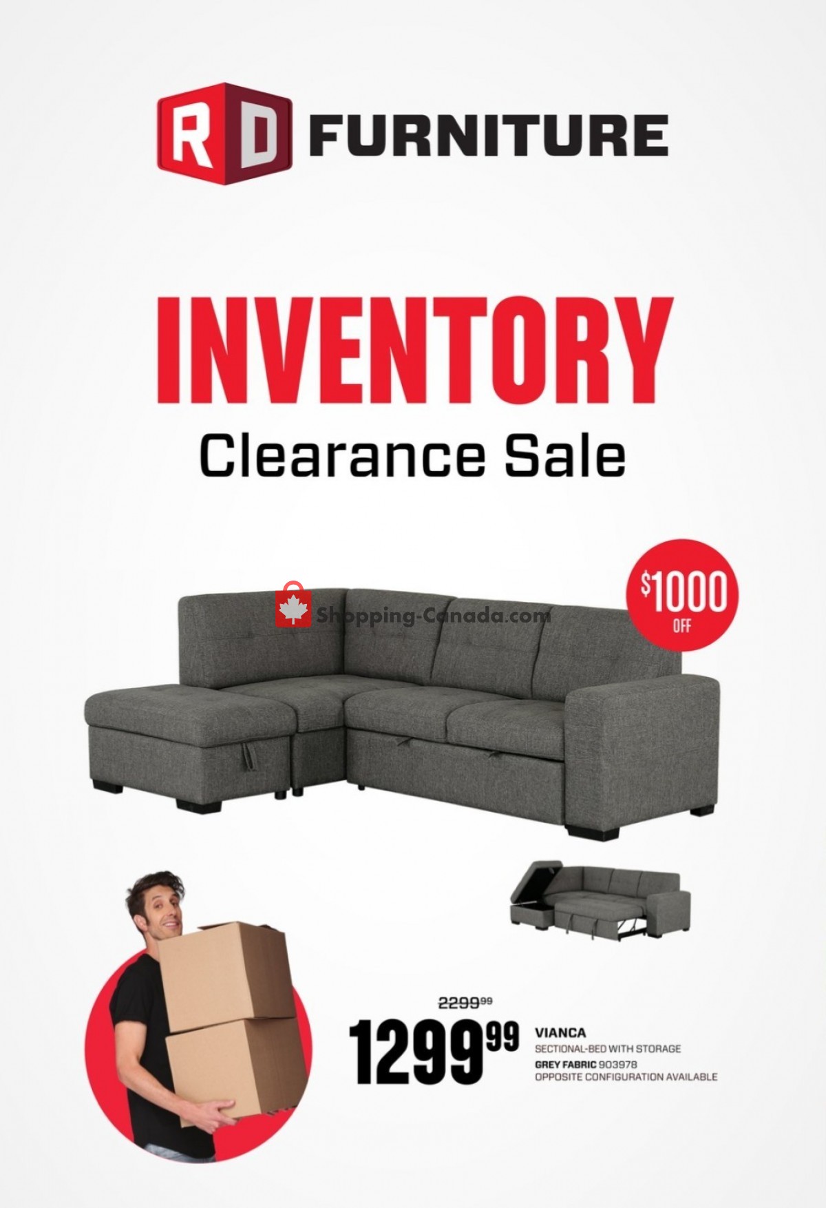 RD Furniture flyer from Sunday January 15, 2023 to Sunday February 5, 2023 - page 1