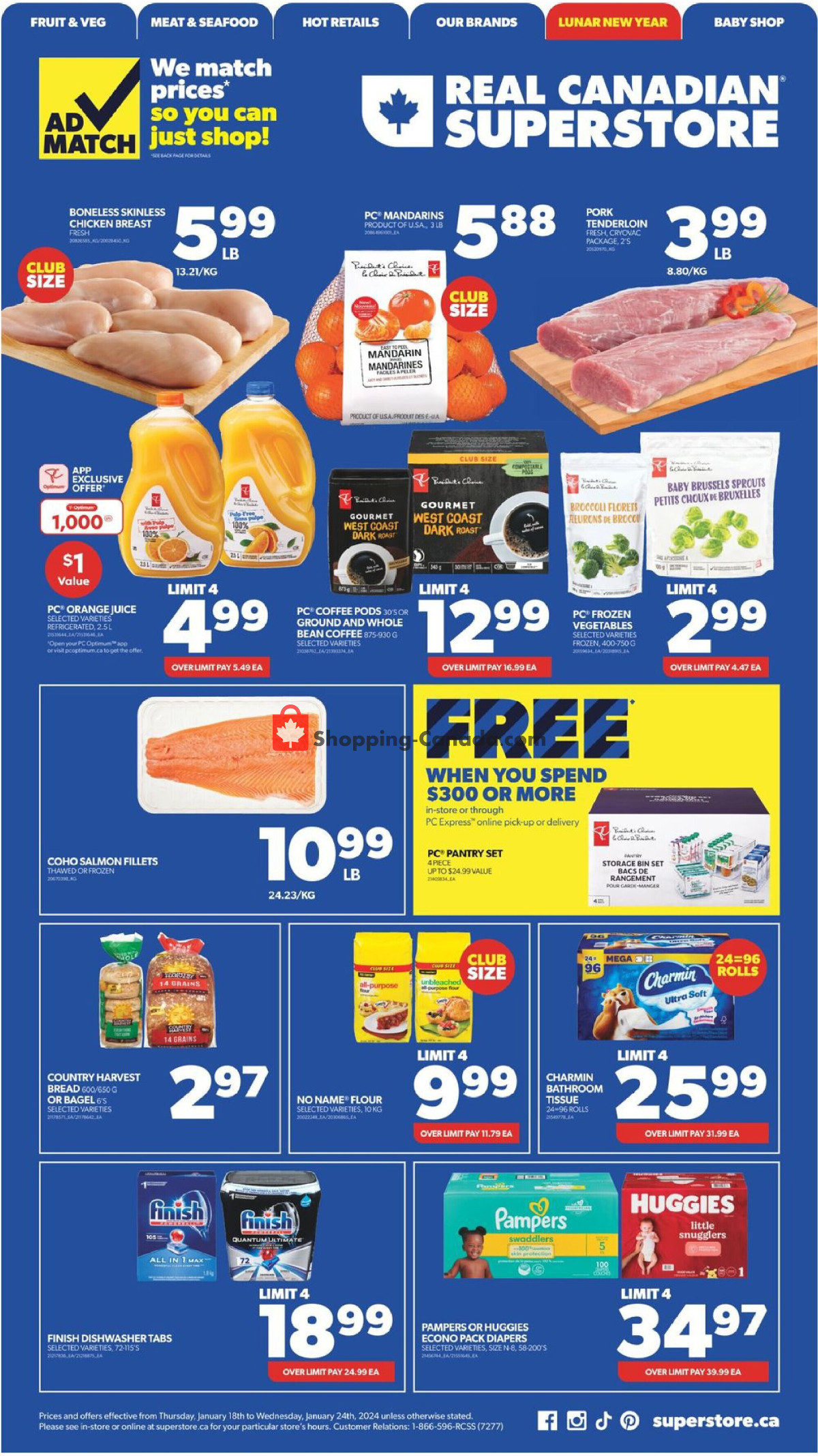 Real Canadian Superstore flyer from Thursday January 18, 2024 to Wednesday January 24, 2024 - page 2