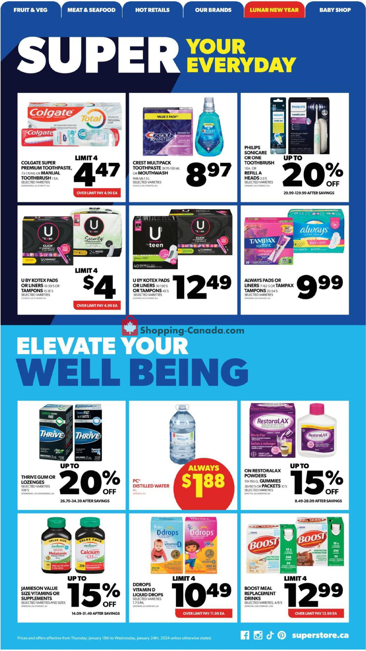 Real Canadian Superstore flyer from Thursday January 18, 2024 to Wednesday January 24, 2024 - page 23