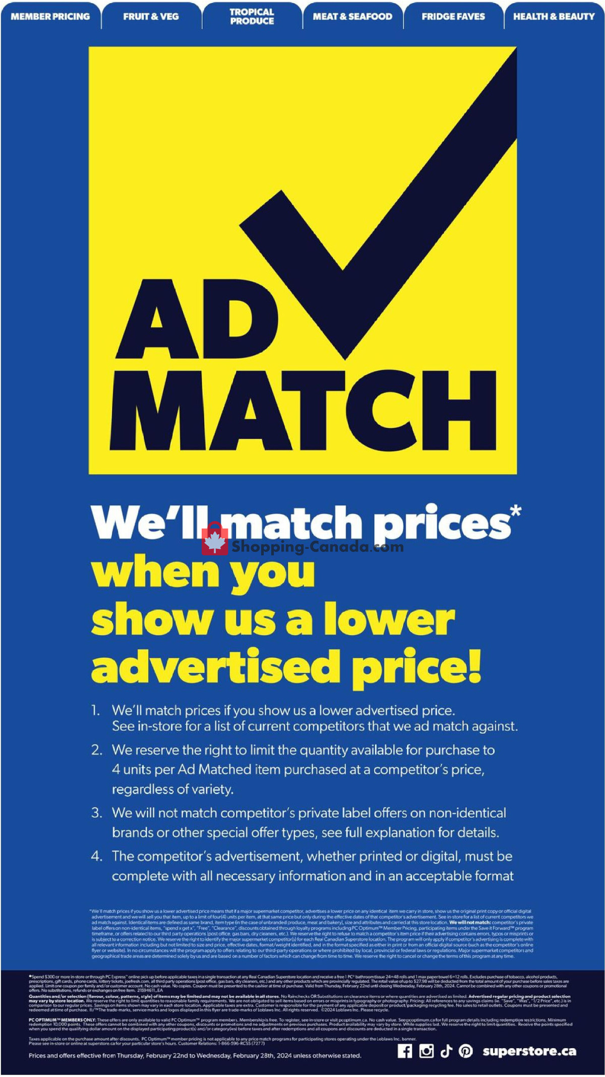 Real Canadian Superstore flyer from Thursday February 22, 2024 to Wednesday February 28, 2024 - page 22