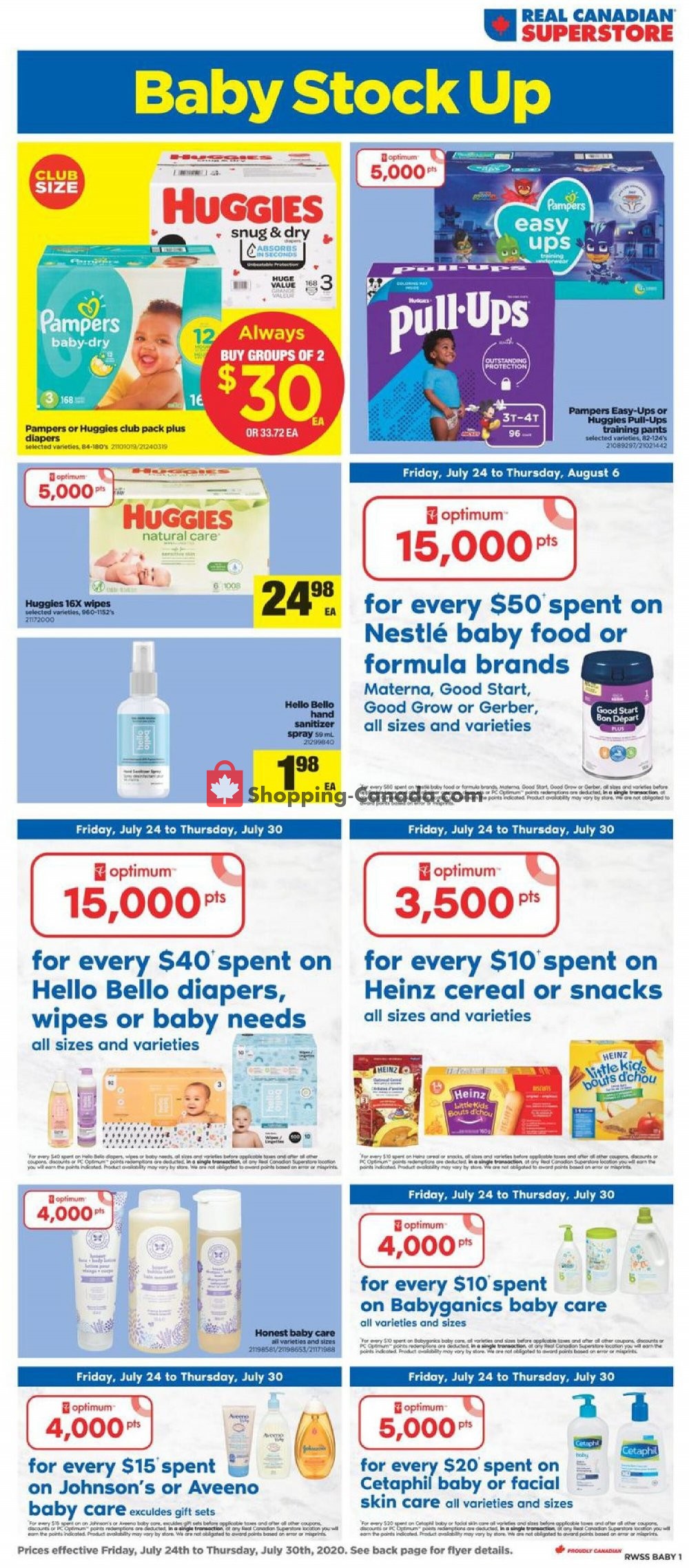 Real Canadian Superstore flyer from Friday July 24, 2020 to Thursday July 30, 2020 - page 1