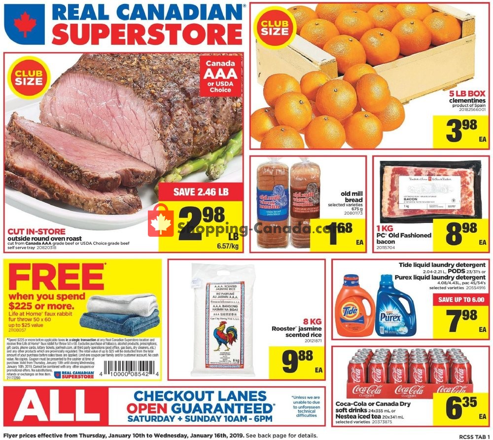 Real Canadian Superstore flyer from Thursday January 10, 2019 to Wednesday January 16, 2019 - page 1