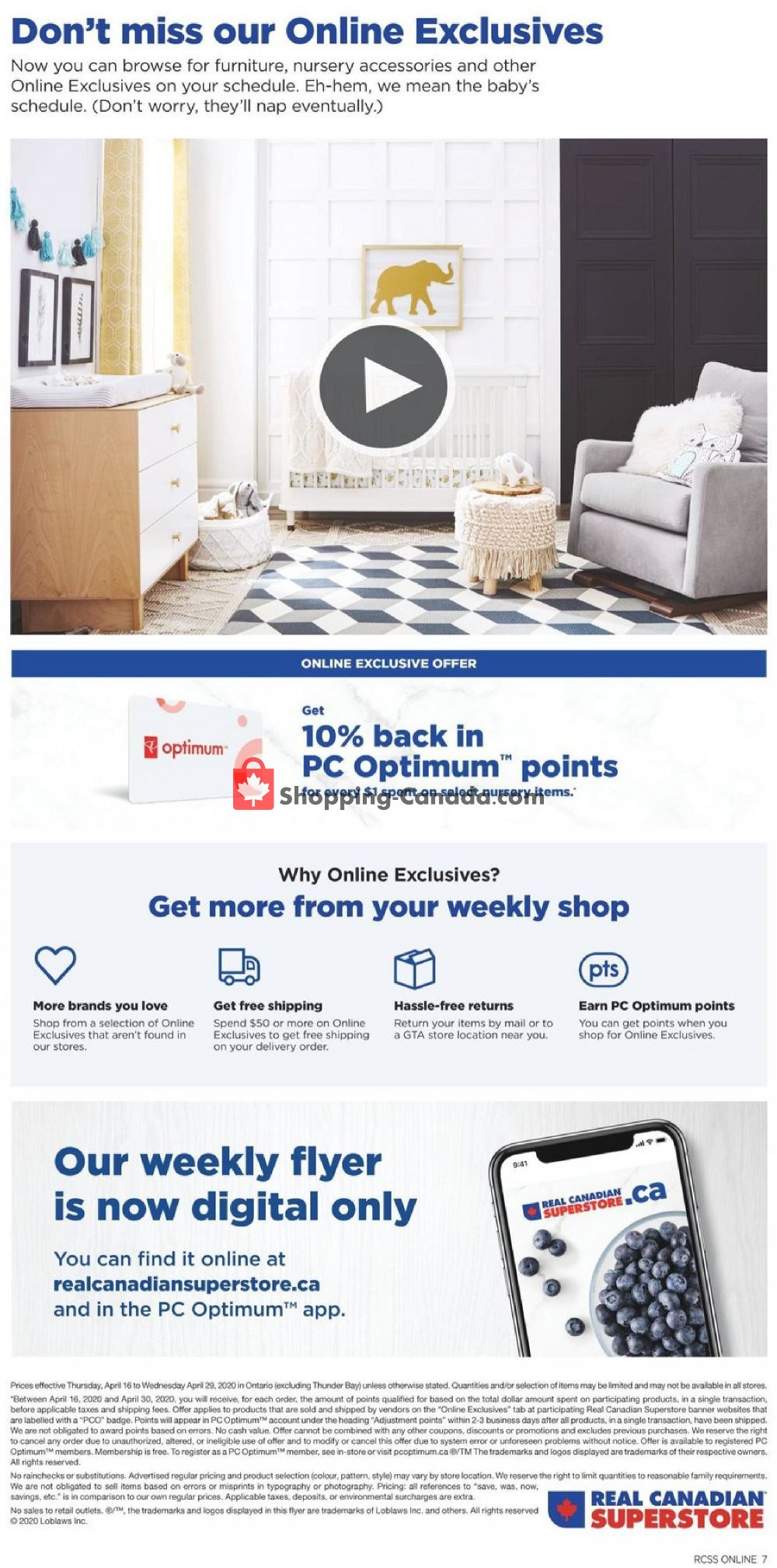 Real Canadian Superstore flyer from Thursday April 16, 2020 to Wednesday April 29, 2020 - page 7