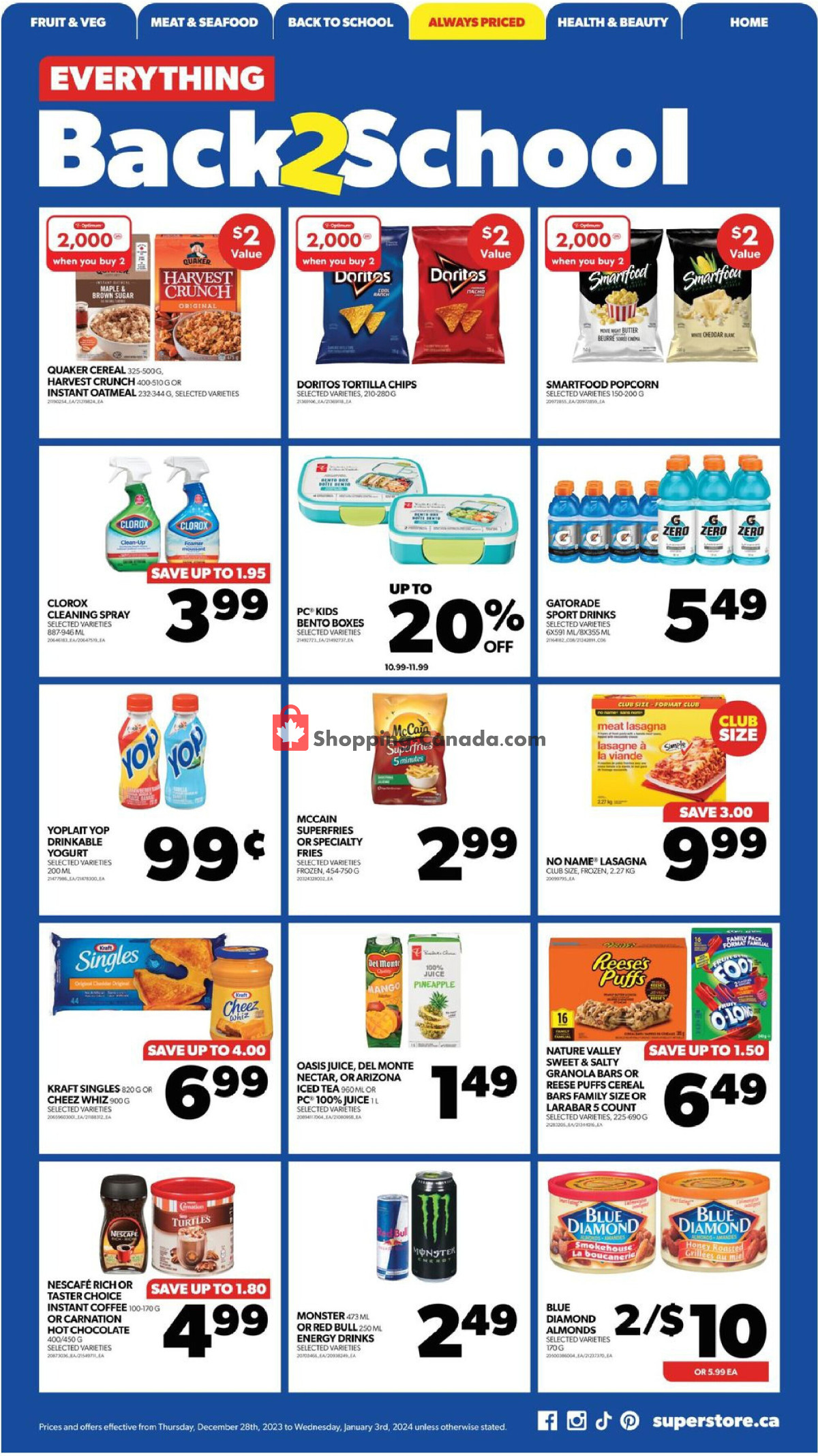 Real Canadian Superstore flyer from Thursday December 28, 2023 to Wednesday January 3, 2024 - page 11