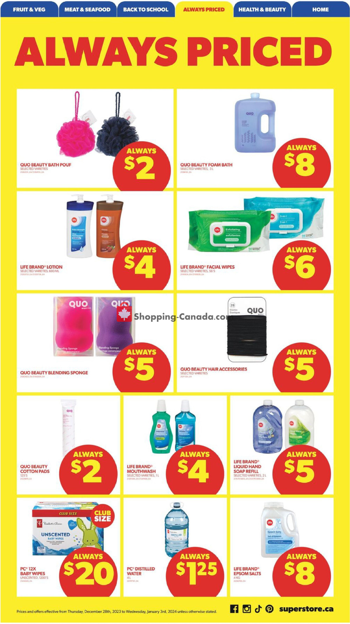Real Canadian Superstore flyer from Thursday December 28, 2023 to Wednesday January 3, 2024 - page 17