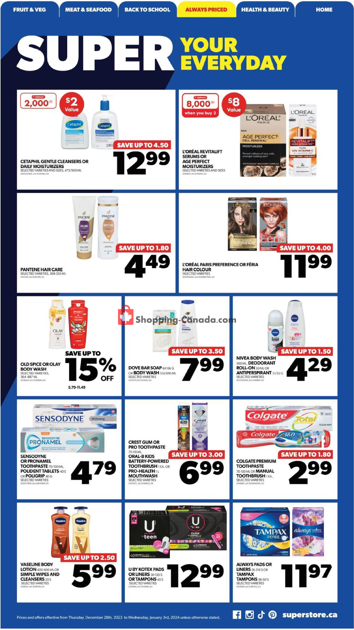 Real Canadian Superstore flyer from Thursday December 28, 2023 to Wednesday January 3, 2024 - page 18