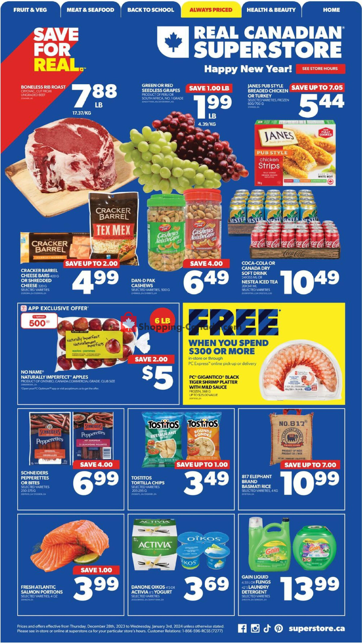 Real Canadian Superstore flyer from Thursday December 28, 2023 to Wednesday January 3, 2024 - page 2