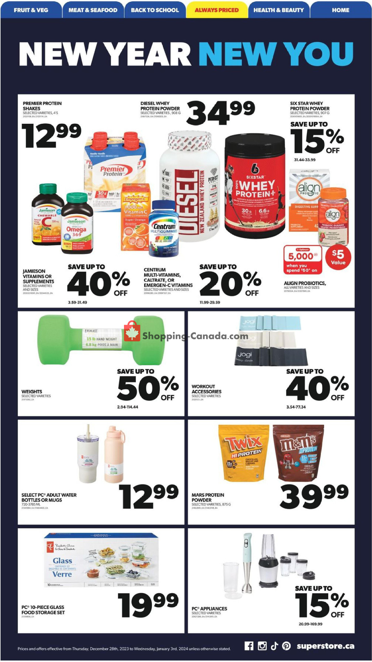 Real Canadian Superstore flyer from Thursday December 28, 2023 to Wednesday January 3, 2024 - page 20