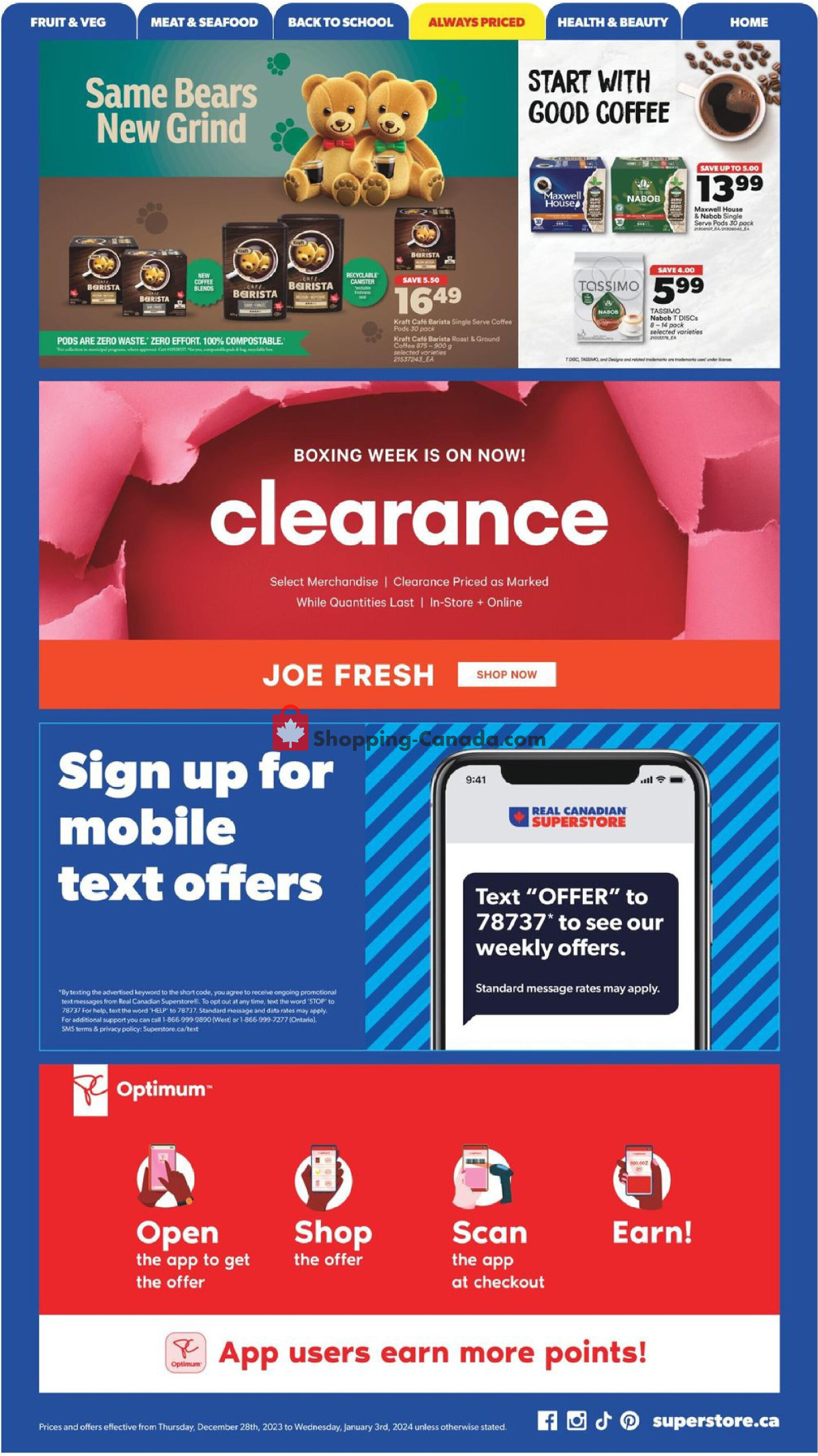 Real Canadian Superstore flyer from Thursday December 28, 2023 to Wednesday January 3, 2024 - page 22