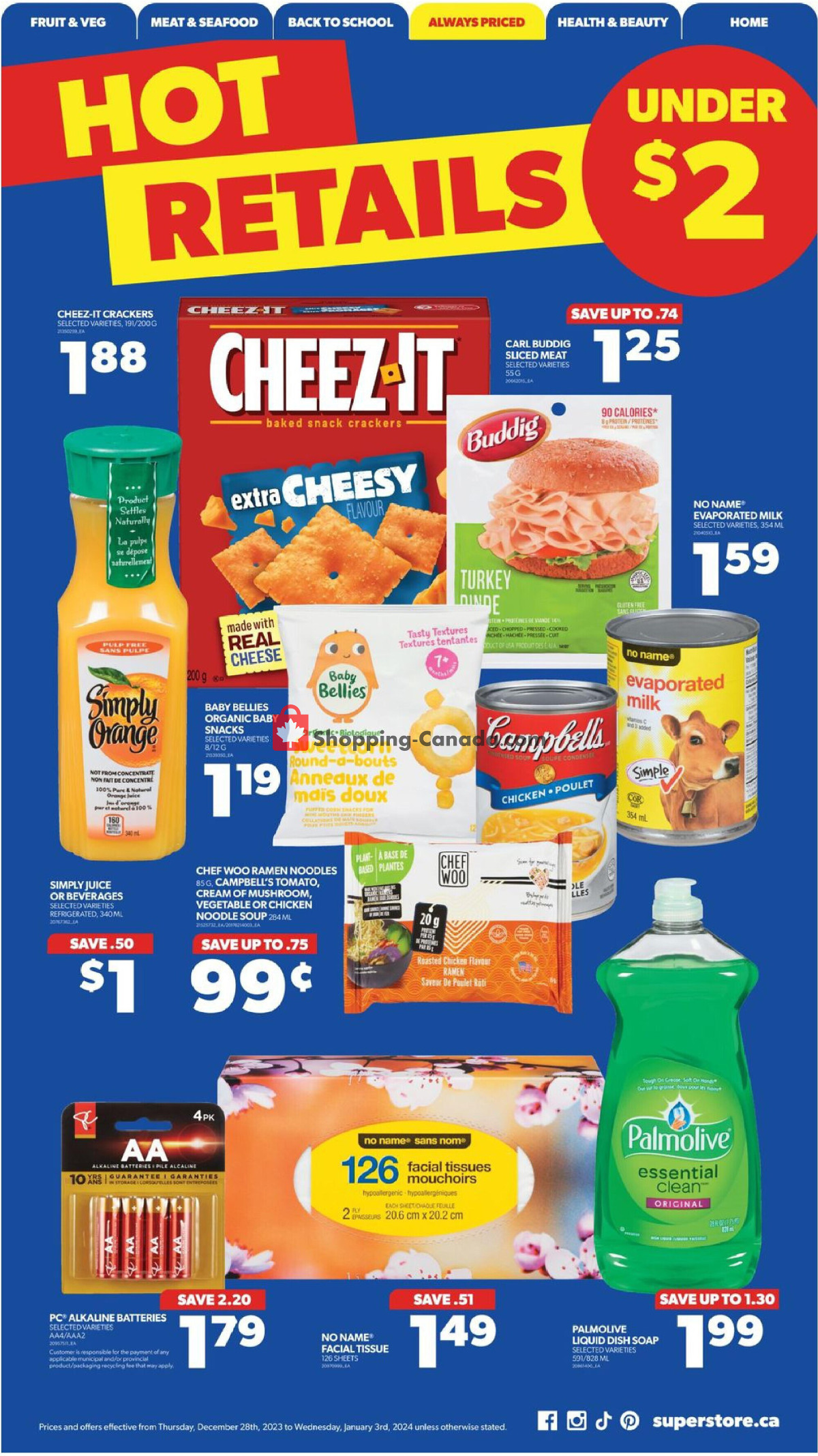 Real Canadian Superstore flyer from Thursday December 28, 2023 to Wednesday January 3, 2024 - page 4