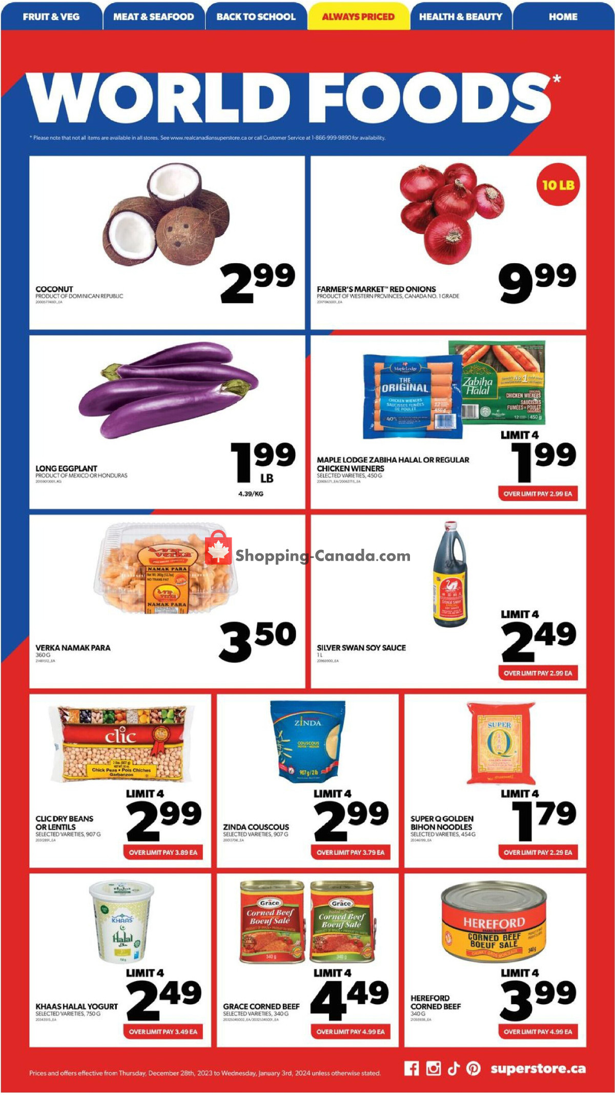 Real Canadian Superstore flyer from Thursday December 28, 2023 to Wednesday January 3, 2024 - page 14