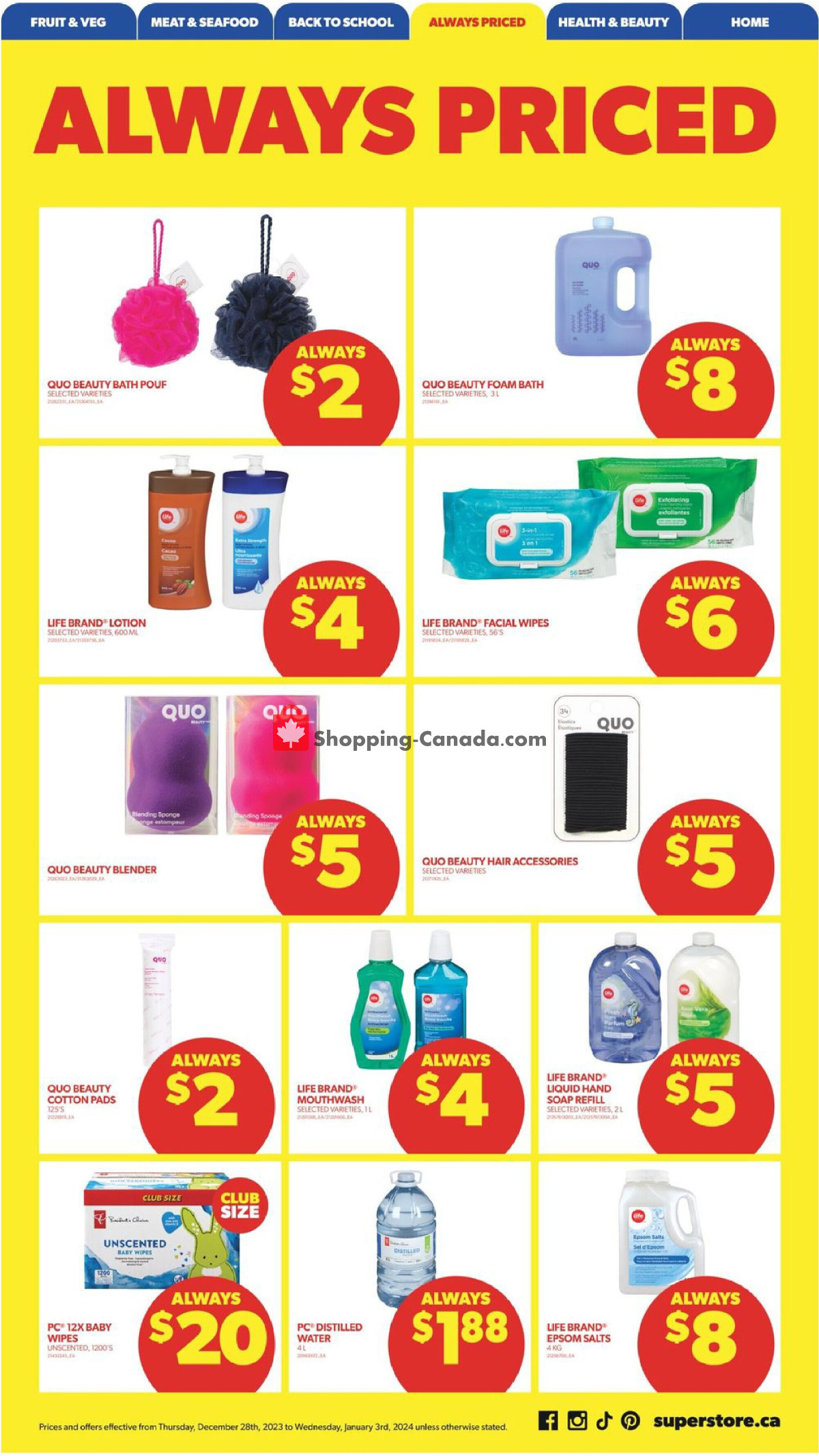 Real Canadian Superstore flyer from Thursday December 28, 2023 to Wednesday January 3, 2024 - page 19