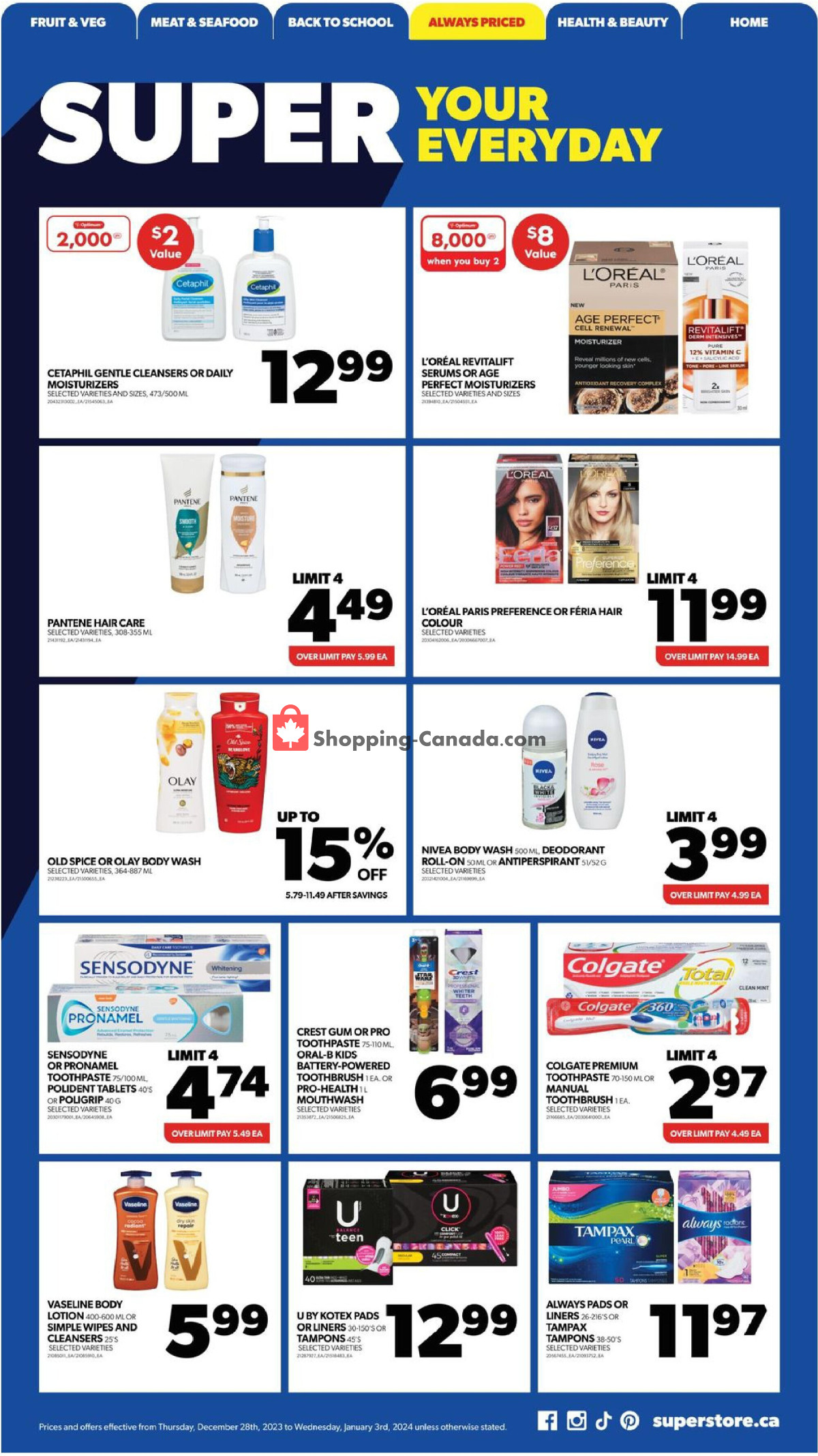 Real Canadian Superstore flyer from Thursday December 28, 2023 to Wednesday January 3, 2024 - page 20