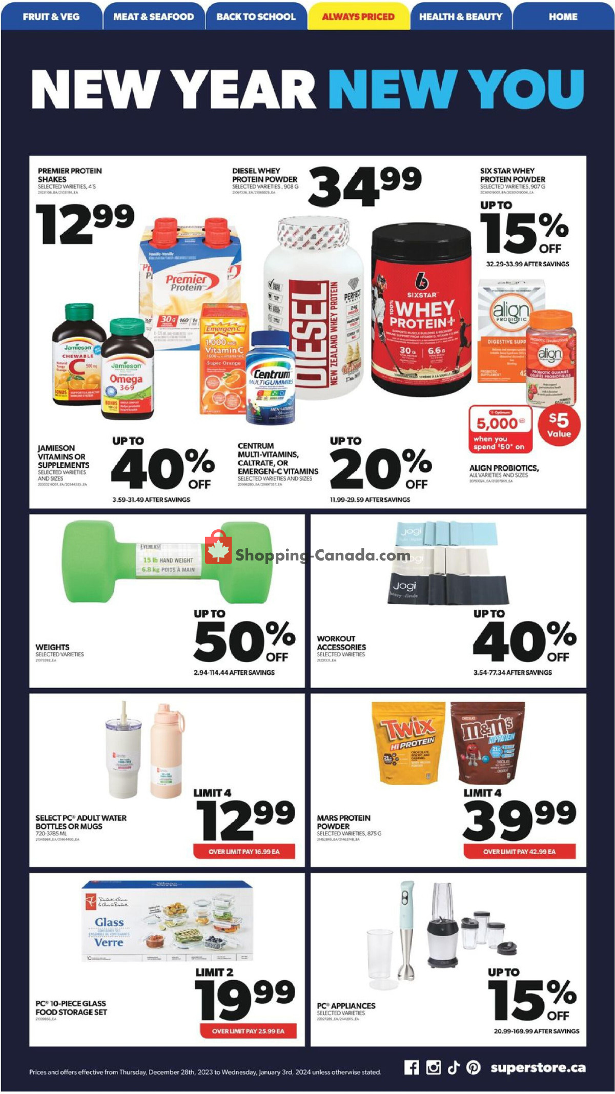 Real Canadian Superstore flyer from Thursday December 28, 2023 to Wednesday January 3, 2024 - page 22
