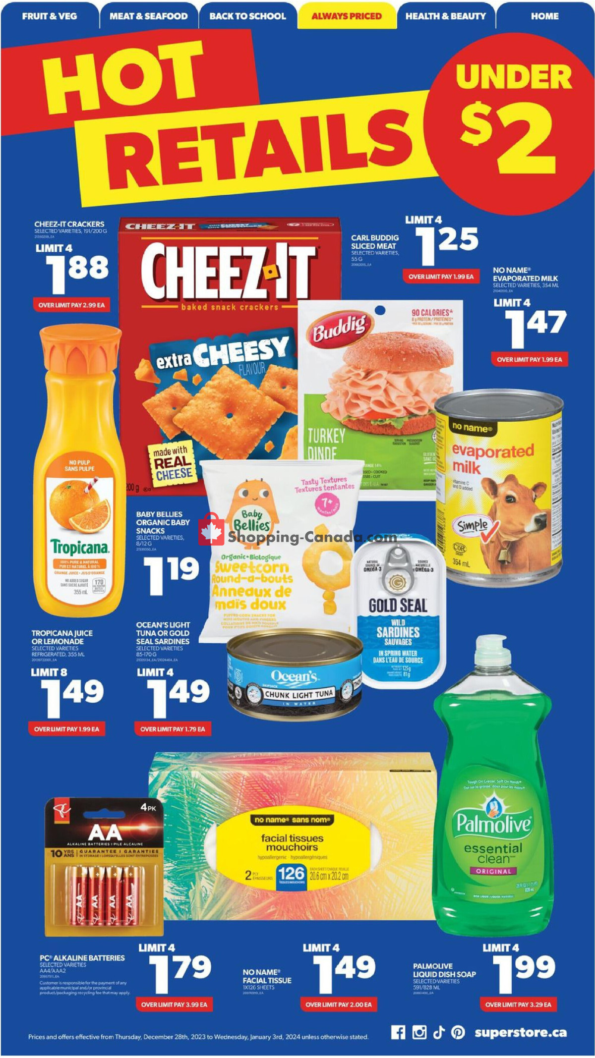 Real Canadian Superstore flyer from Thursday December 28, 2023 to Wednesday January 3, 2024 - page 4