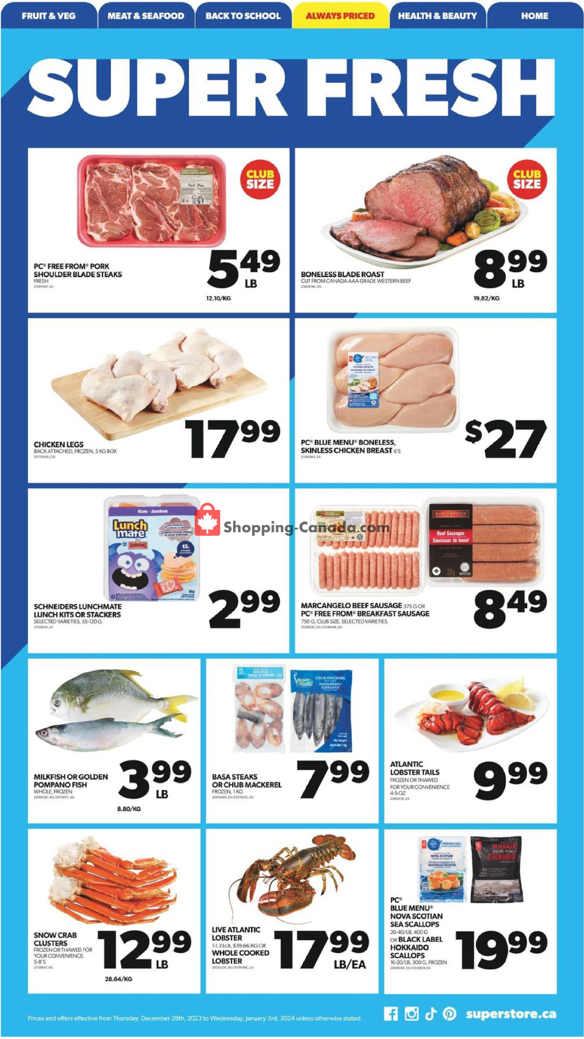 Real Canadian Superstore flyer from Thursday December 28, 2023 to Wednesday January 3, 2024 - page 7