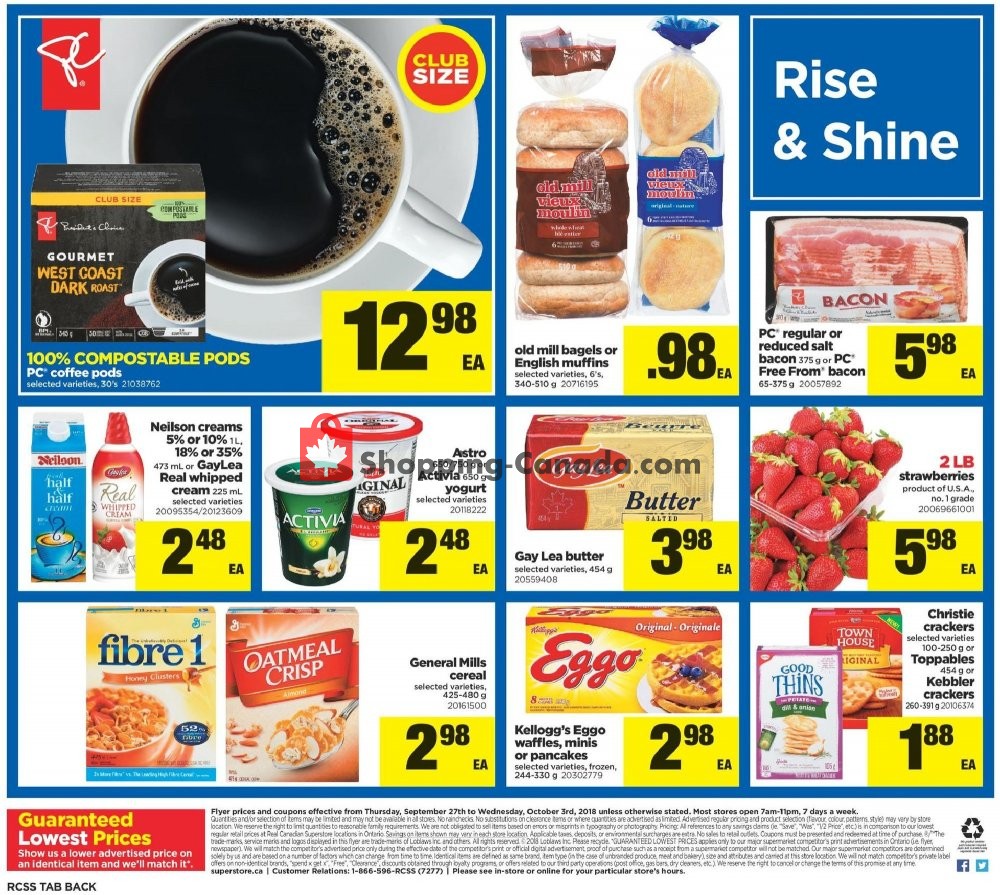 Real Canadian Superstore flyer from Thursday September 27, 2018 to Wednesday October 3, 2018 - page 27