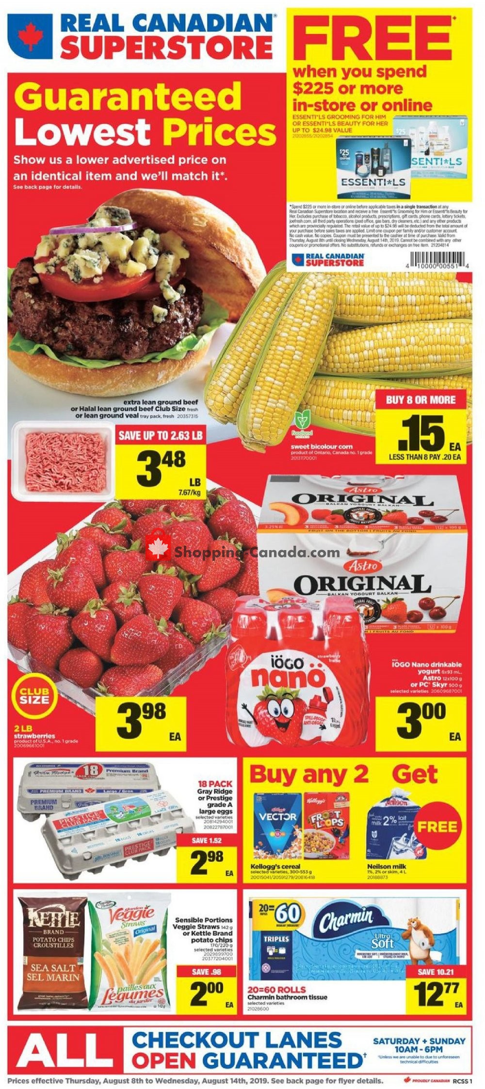 Real Canadian Superstore flyer from Thursday August 8, 2019 to Wednesday August 14, 2019 - page 1