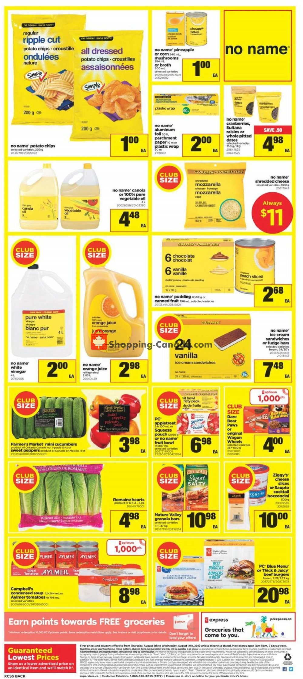 Real Canadian Superstore flyer from Thursday August 8, 2019 to Wednesday August 14, 2019 - page 14