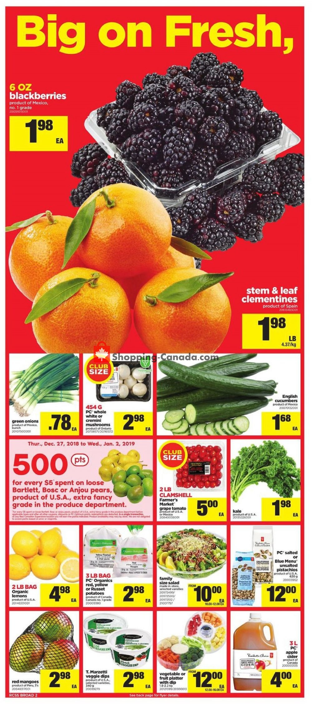 Real Canadian Superstore flyer from Thursday December 27, 2018 to Wednesday January 2, 2019 - page 2
