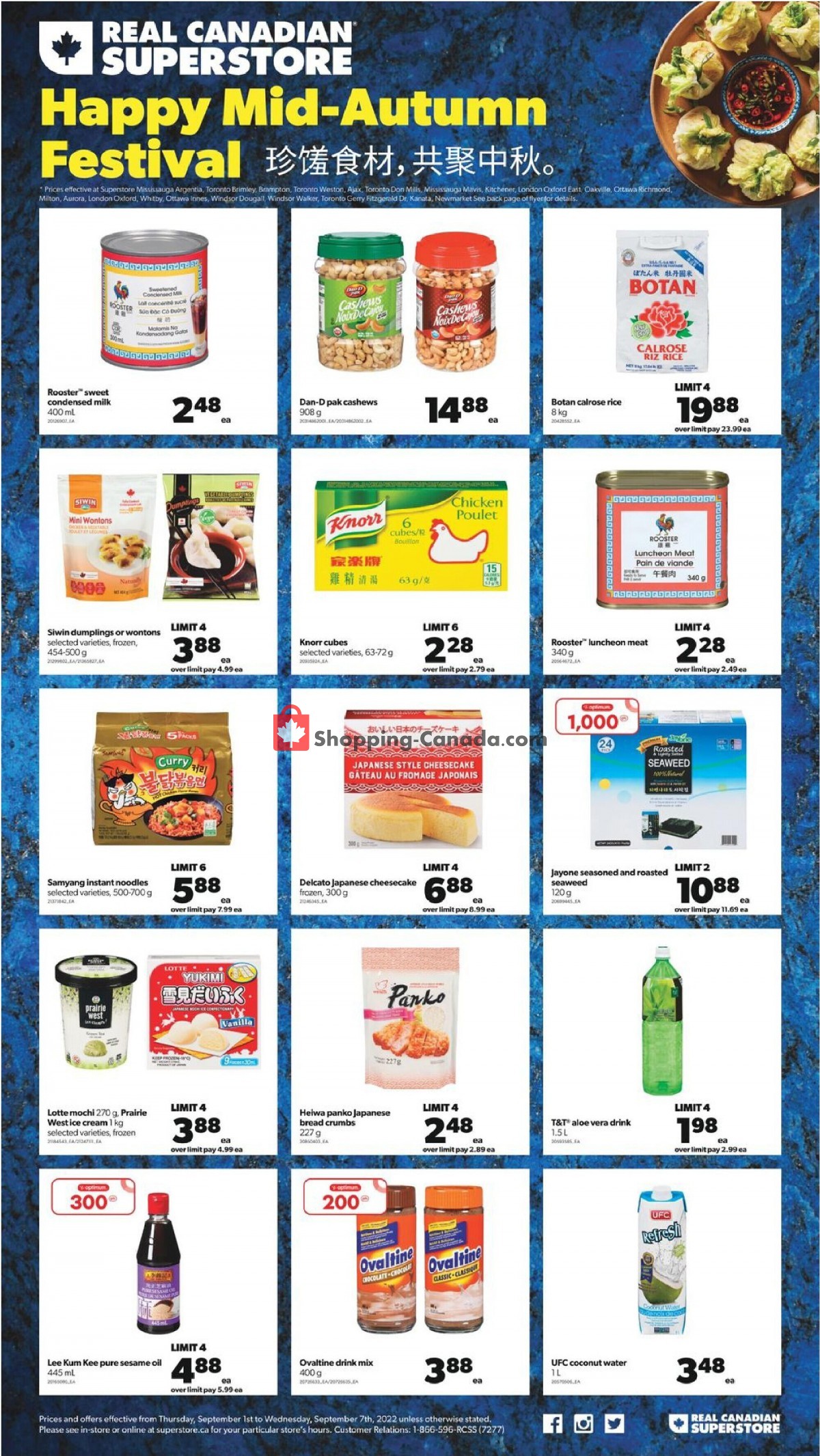 Real Canadian Superstore Canada, flyer (Happy Mid Autumn Festival